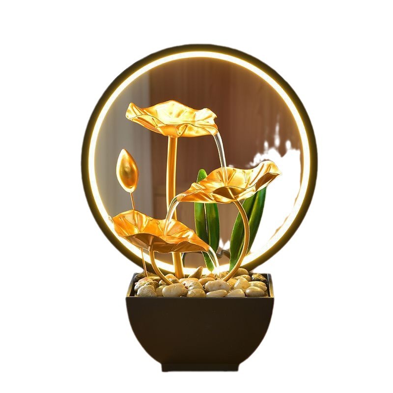 The Serene Halo: Zen Water Feature & Fountain