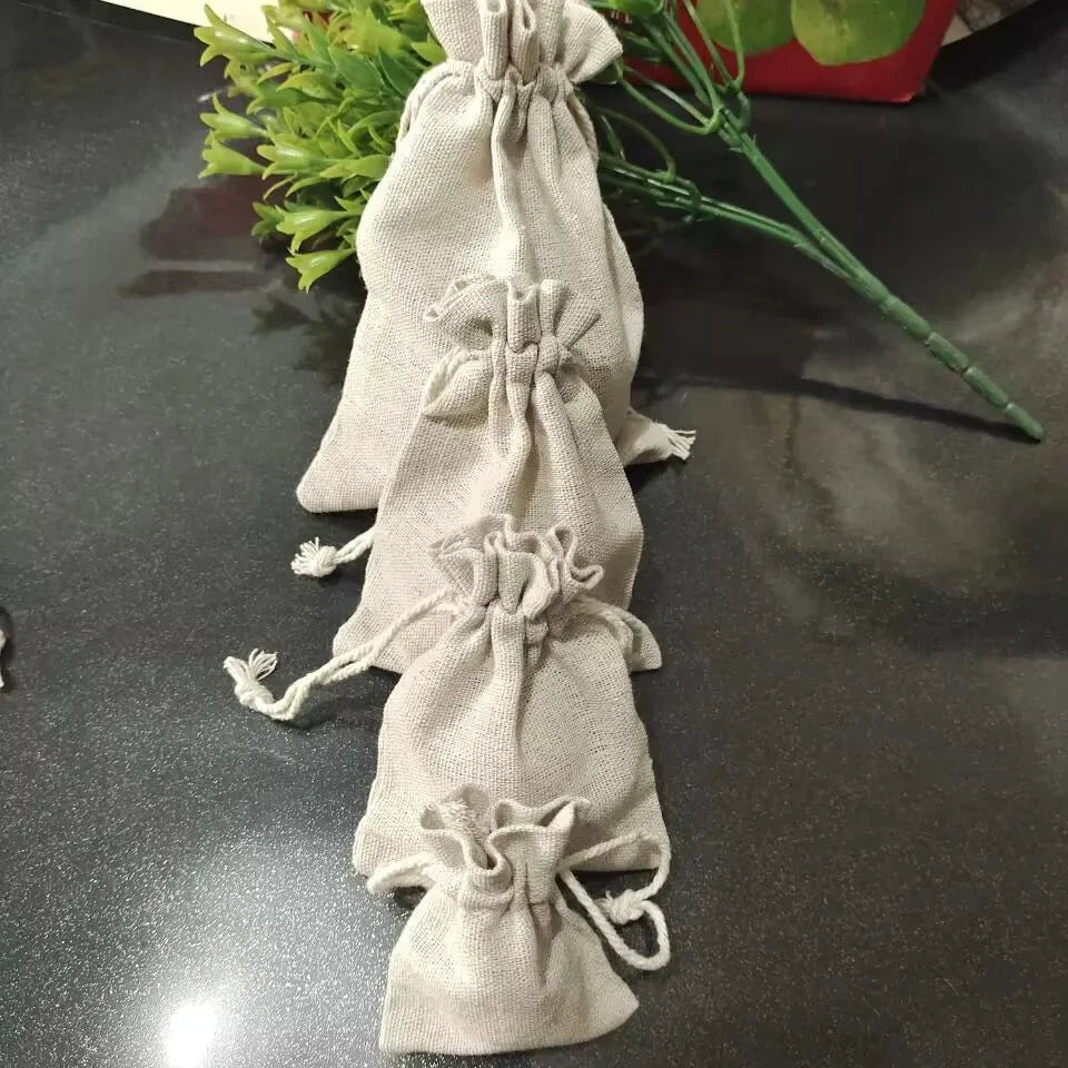 50pcs/lot Burlap Gift Bags