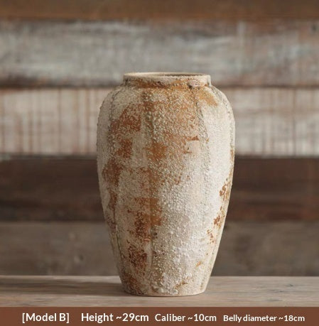 Chinese Wabi-Sabi Style Ceramic Vase Decor