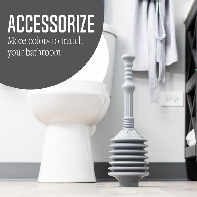 Bellows Accordion Toilet Plunger (Grey)