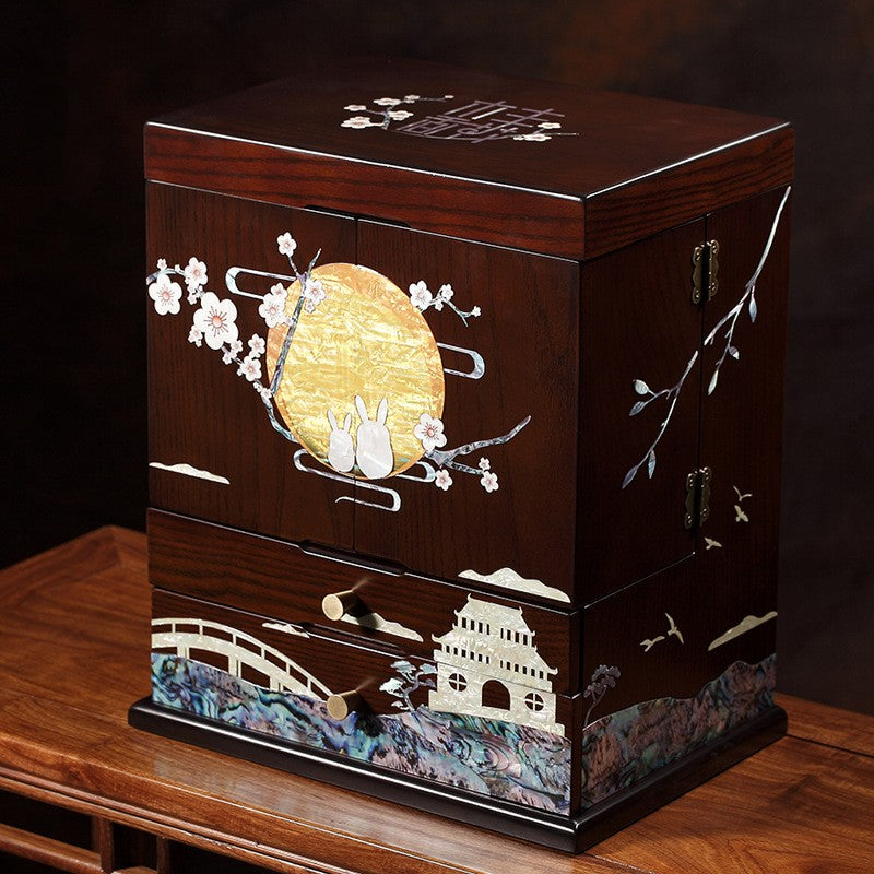 Mother‑of‑Pearl Jewelry Box – Hand‑Inlaid Abalone & Shell (Multiple Designs)