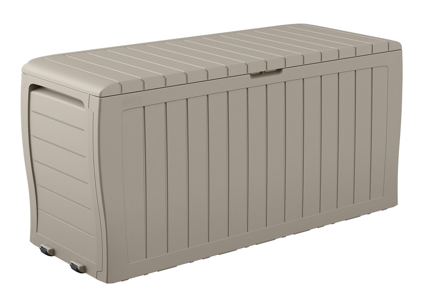 Keter Marvel Plus 71 Gallon Resin Outdoor Storage Box for Patio, Balcony & Garden – Weather‑Resistant Deck Box for Cushions, Pillows, Pool Floats & Tools, Dark Grey