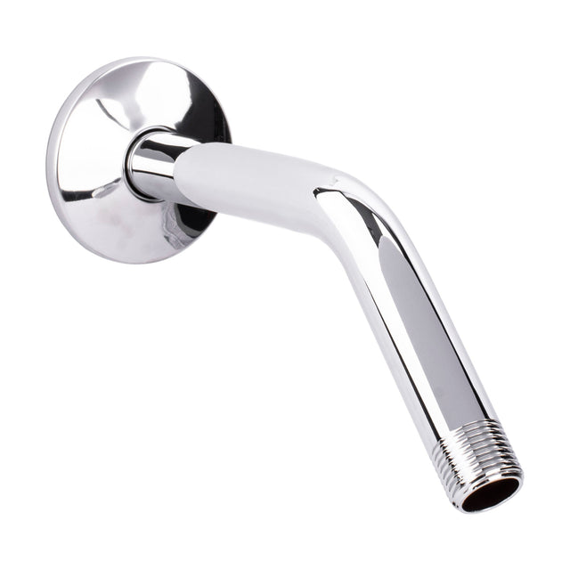 8 in. Stainless Steel Shower Head Extension Arm with Flange (Chrome Finish)