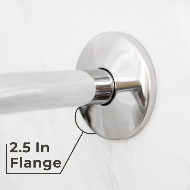 8 in. Stainless Steel Shower Head Extension Arm with Flange (Chrome Finish)