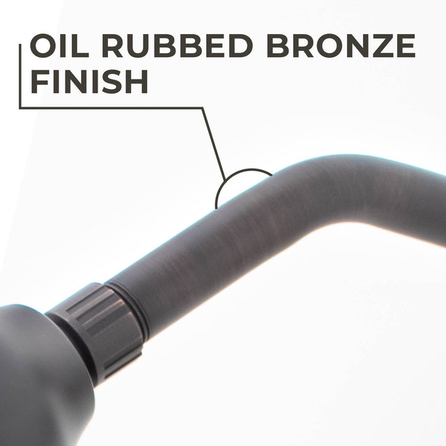 8 in. Stainless Steel Shower Head Extension Arm with Flange (Oil-Rubbed Bronze Finish)