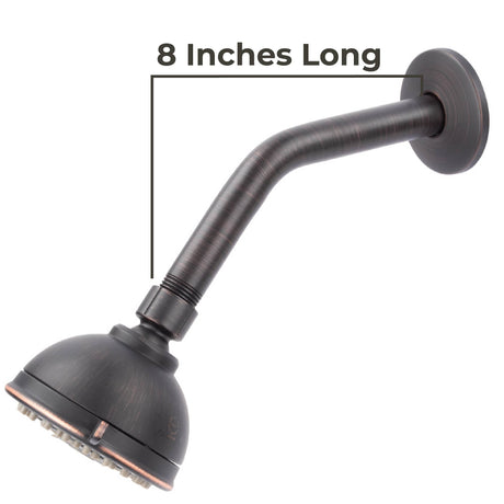 8 in. Stainless Steel Shower Head Extension Arm with Flange (Oil-Rubbed Bronze Finish)