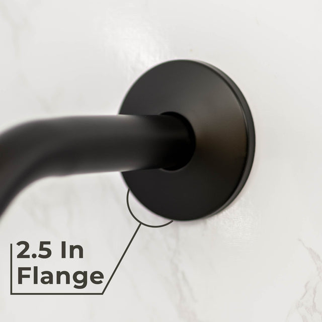 8 in. Stainless Steel Shower Head Extension Arm with Flange (Oil-Rubbed Bronze Finish)