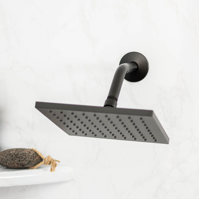 8 in. Stainless Steel Shower Head Extension Arm with Flange (Oil-Rubbed Bronze Finish)