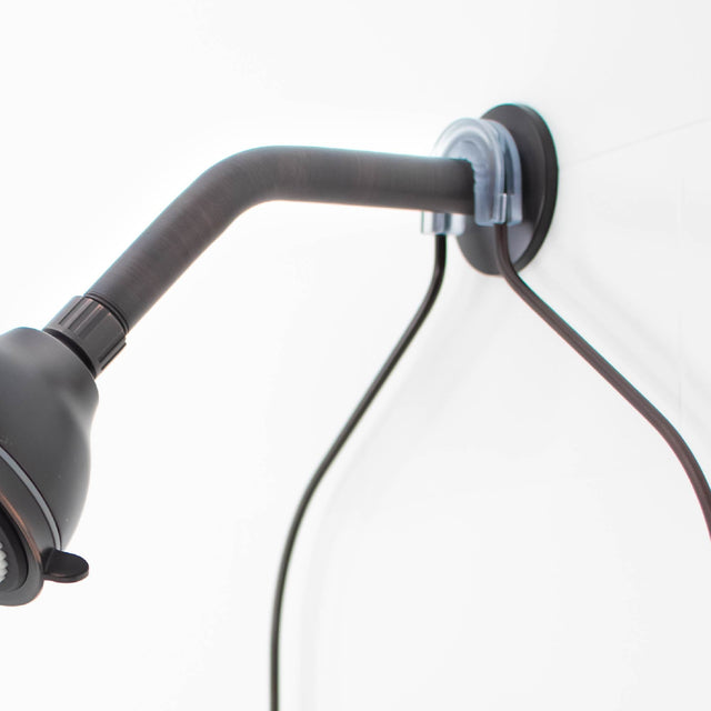 8 in. Stainless Steel Shower Head Extension Arm with Flange (Oil-Rubbed Bronze Finish)