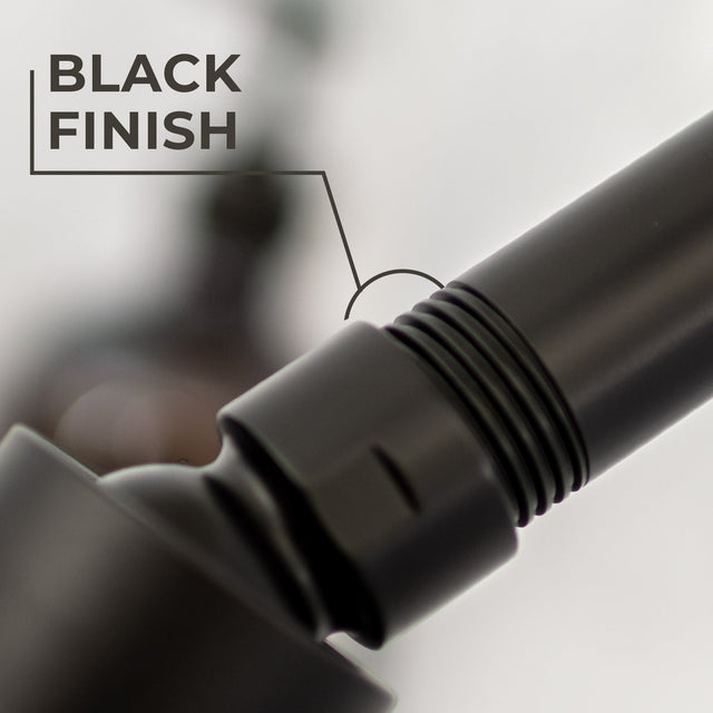 12 in. L-Shaped Shower Head Extension Arm (Black Finish)