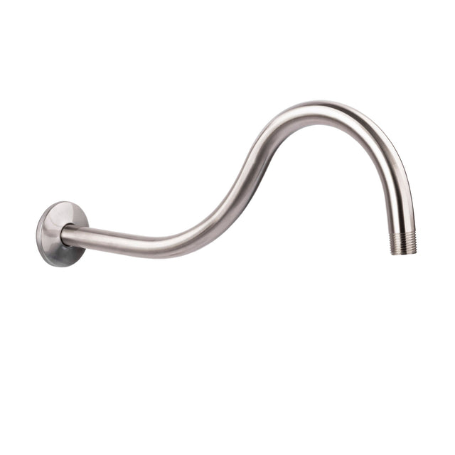 16 in. High-Arc Hook Shower Head Extension Arm (Brushed Nickel Finish)