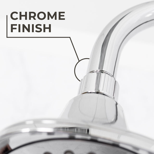 16 in. High-Arc Hook Shower Head Extension Arm (Chrome Finish)
