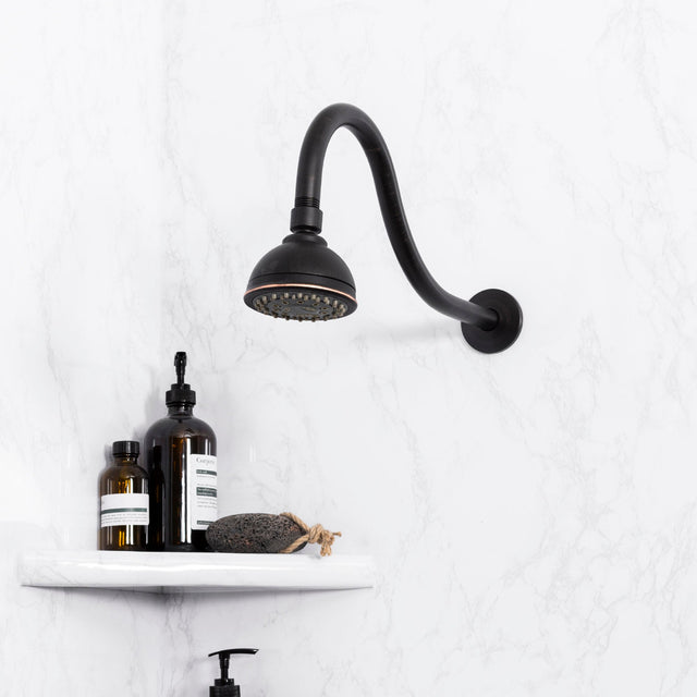 16 in. High-Arc Hook Shower Head Extension Arm (Oil-Rubbed Bronze Finish)