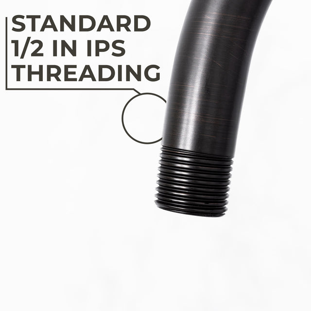 16 in. High-Arc Hook Shower Head Extension Arm (Oil-Rubbed Bronze Finish)
