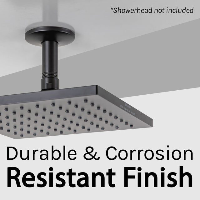 3 in. Shower Arm for Ceiling-Mounted Rainfall Showerhead (Black Finish)