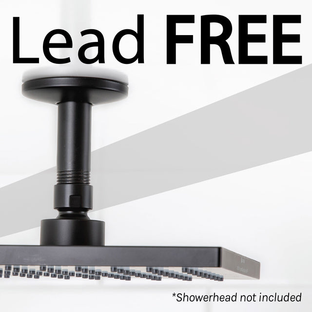 3 in. Shower Arm for Ceiling-Mounted Rainfall Showerhead (Black Finish)