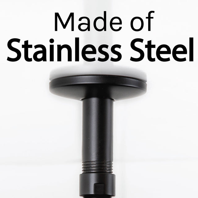 3 in. Shower Arm for Ceiling-Mounted Rainfall Showerhead (Black Finish)