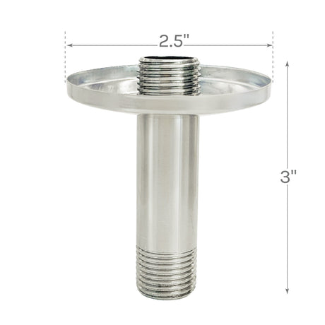 3 in. Shower Arm for Ceiling-Mounted Rainfall Showerhead (Brushed Nickel Finish)
