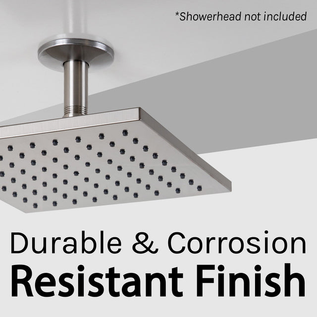 3 in. Shower Arm for Ceiling-Mounted Rainfall Showerhead (Brushed Nickel Finish)