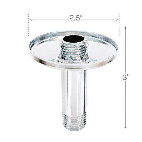 3 in. Shower Arm for Ceiling-Mounted Rainfall Showerhead (Chrome Finish)
