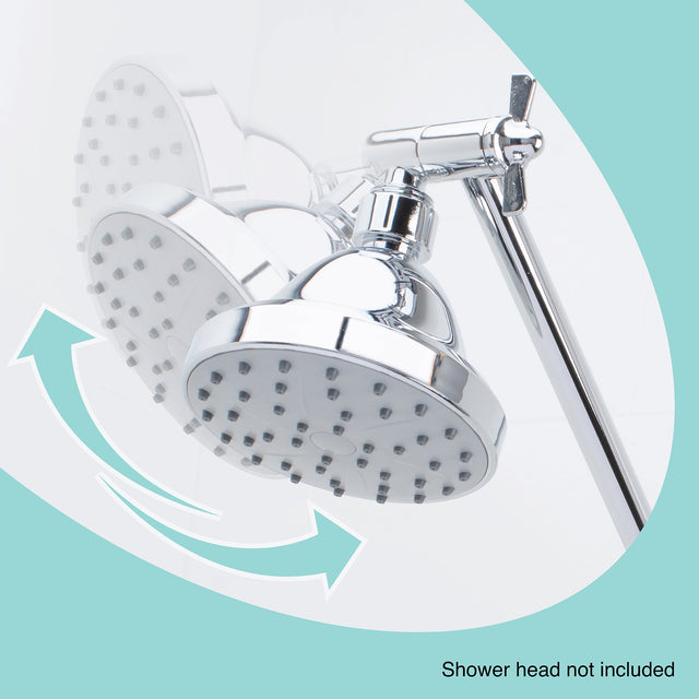 10 in. Solid Brass Shower Head Extension Arm (Chrome Finish)