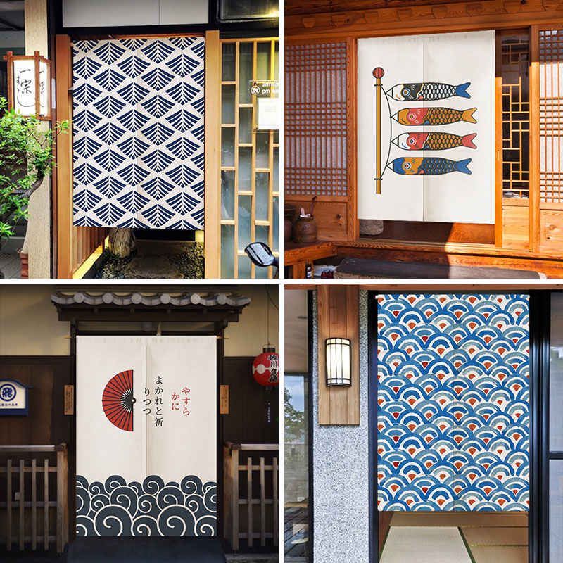 Household Bedroom Room Half Curtain Cotton Linen Fabric Door Curtain