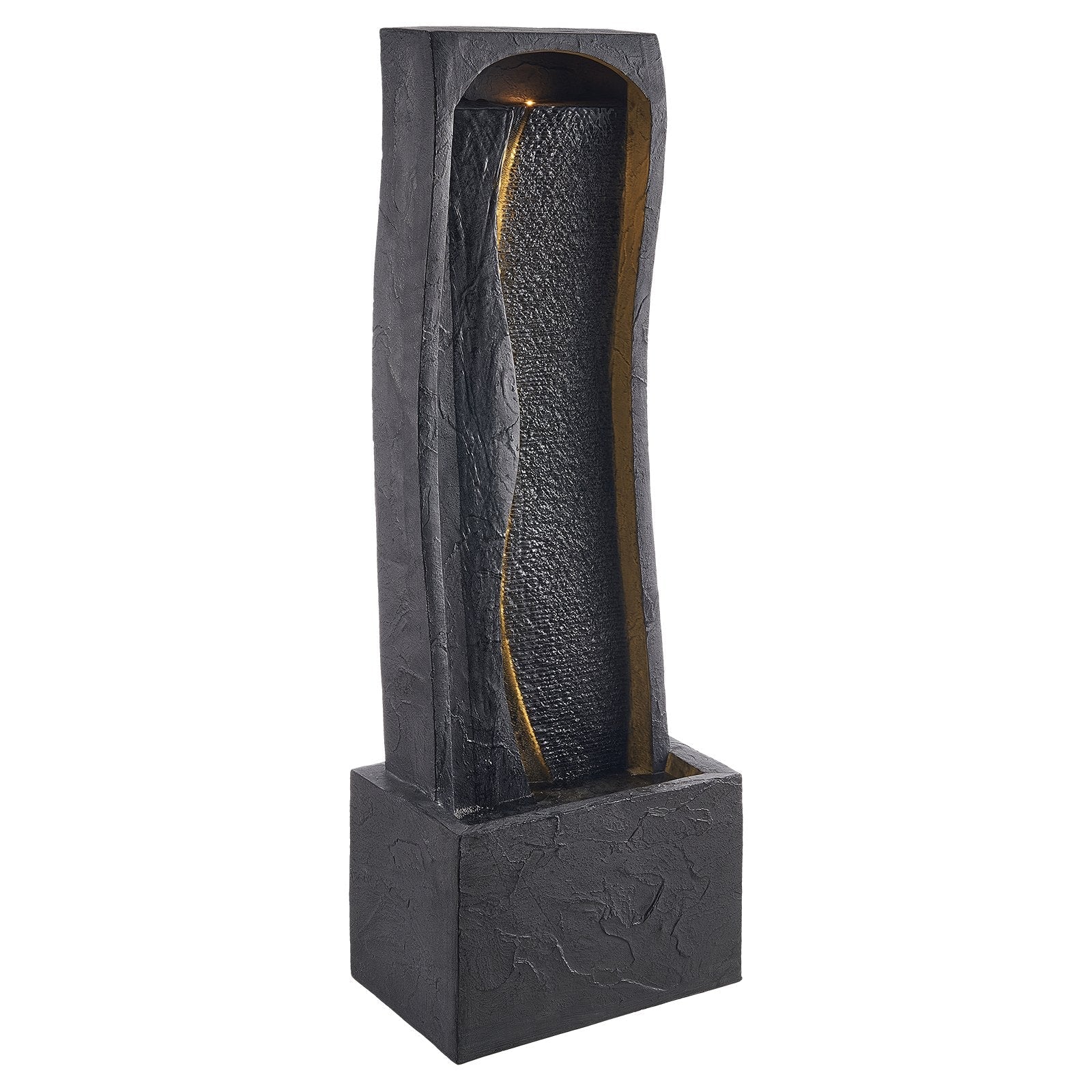 Outdoor Water Fountain 1-Tier Rock Base Style 38.58 cm In Height Fountains