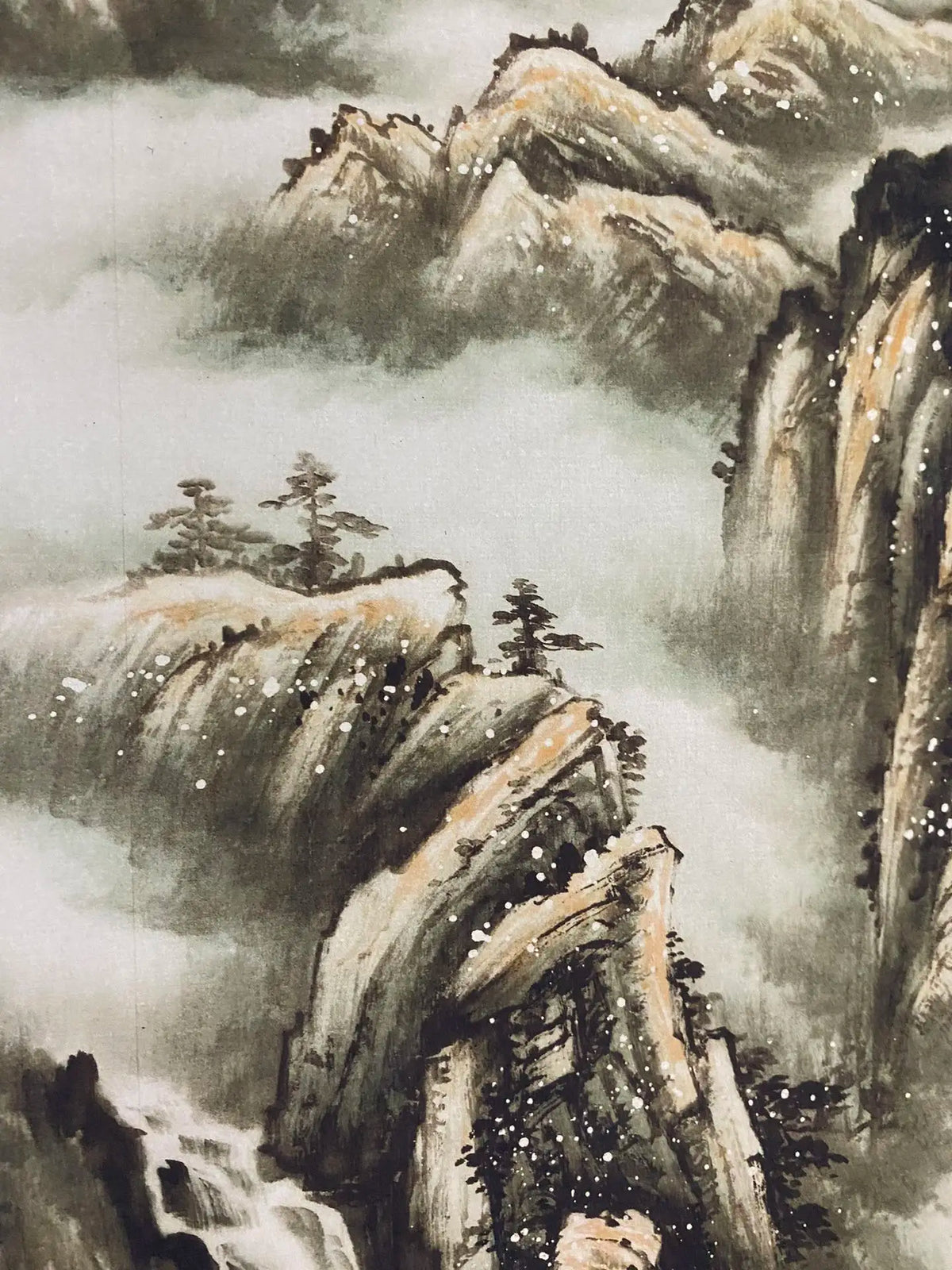 Antique hand-painted long scroll, Landscape Painting of the Qing Dynasty in China, 4 pieces, #202501-02