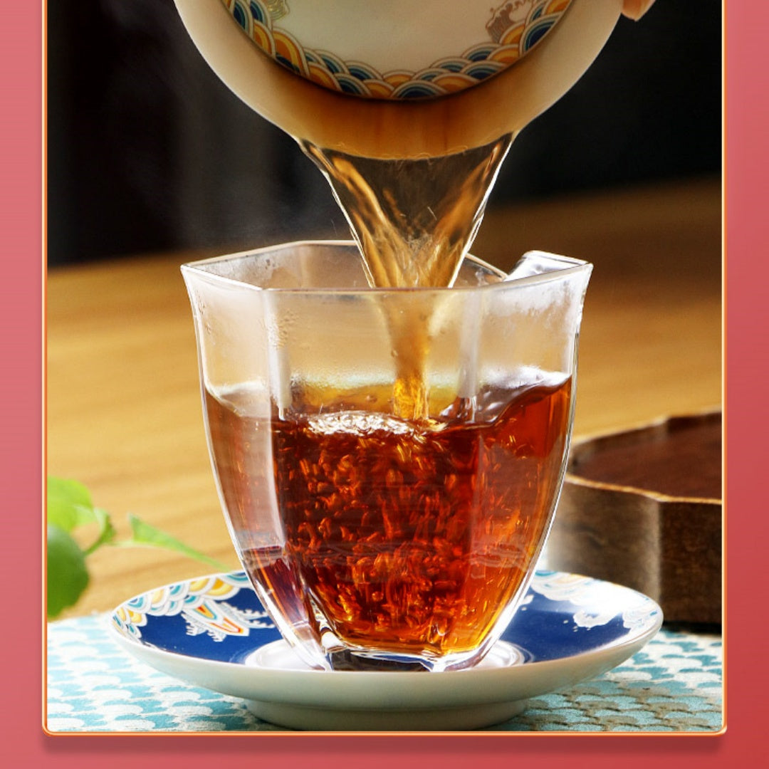 Yunnan Pu’er Double Rose Brick Tea – Compressed Tea & Gift Box Set
