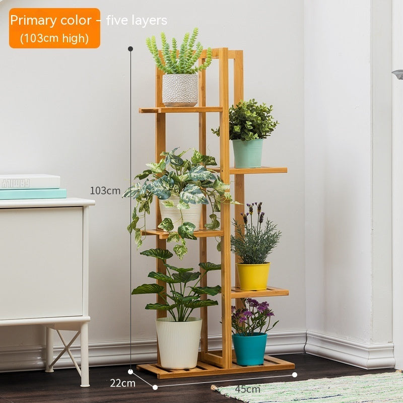 Multi-Level Bamboo Plant Stand Perfect for Succulents, Bonsai