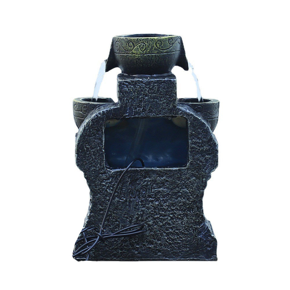 Desktop Water Fountain Ornament – Office & Living Room Asian Home Decor