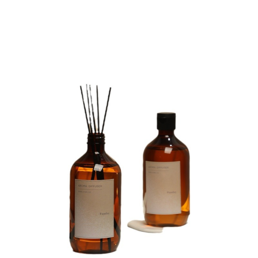 New Household Fragrance Refill Liquid 500ml Large Bottle, Indoor Flameless Fragrance Diffuser Refill with Rattan Sticks, Home Fragrance Ornaments and Aroma Diffuser Scents