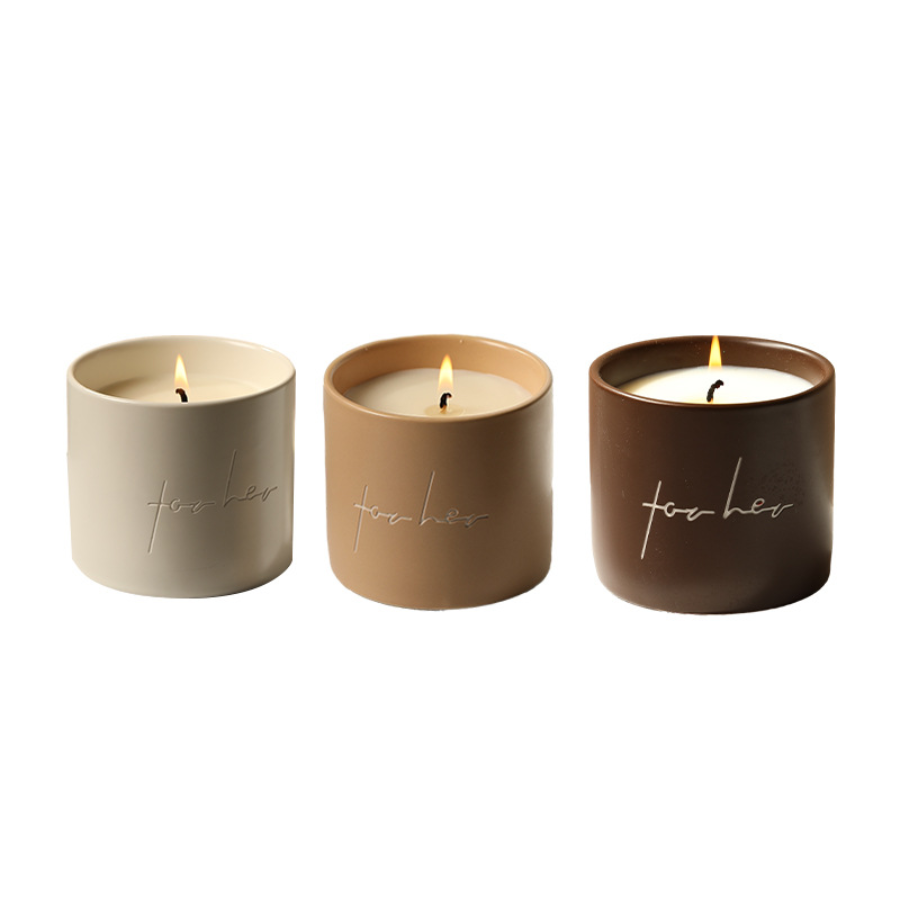 New Ceramic Mug Nordic Minimalist Style Premium Plant Essential Oil Scented Soy Wax Candle, Aromatherapy Scented Candle for Home Décor, Gift Decoration, Relaxing Ambience
