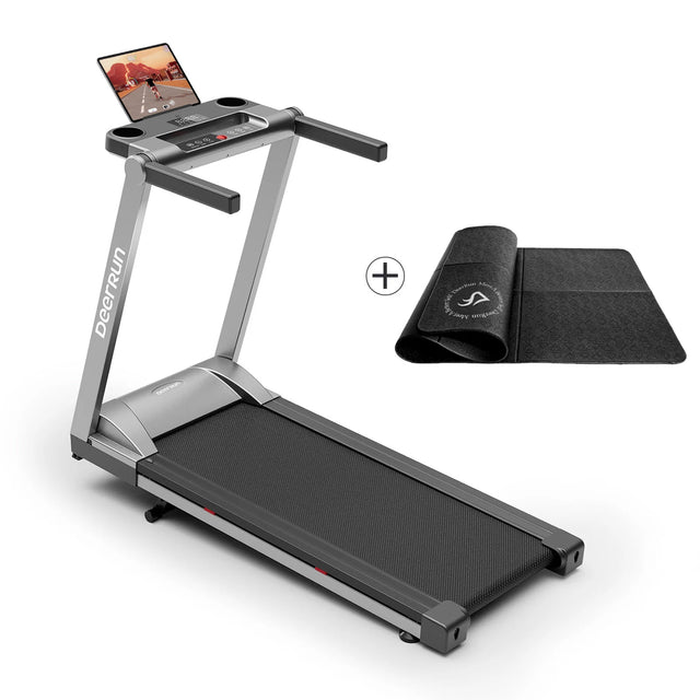 DeerRun A1 Pro Move+  6% Incline Foldable Treadmill——2025 Upgraded Chip & NFC Support | 350Lbs, 10mph Silver