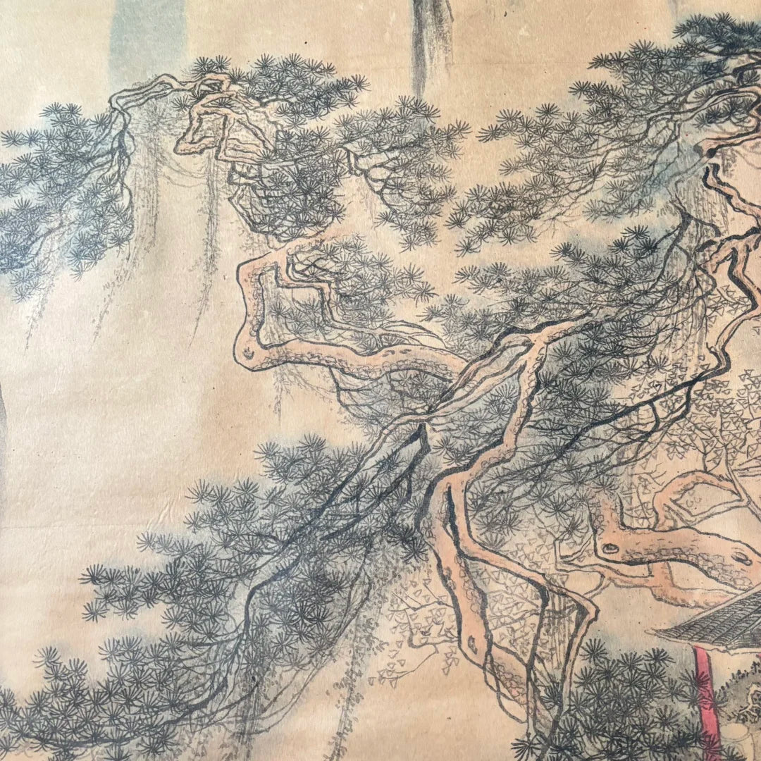 Tang Liuren Figure Scroll – Xuan Paper Wall Decoration for Living Room