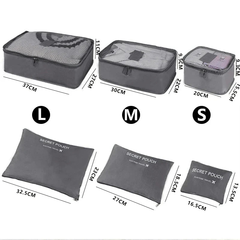 6 Pieces/set Travel Bag Clothes Shoe Organizer