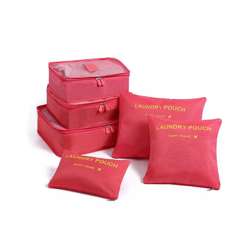 6 Pieces/set Travel Bag Clothes Shoe Organizer