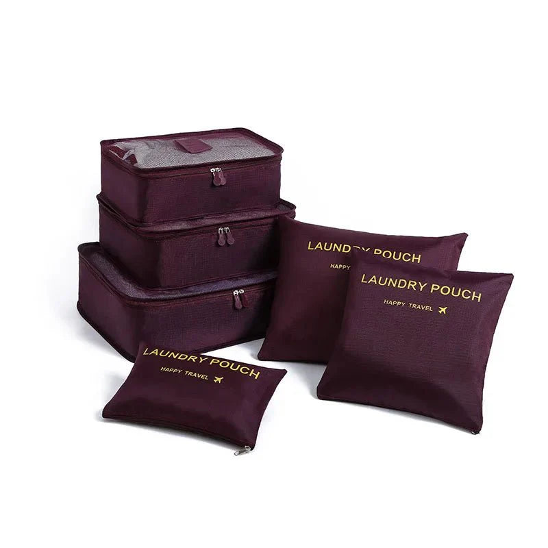 6 Pieces/set Travel Bag Clothes Shoe Organizer