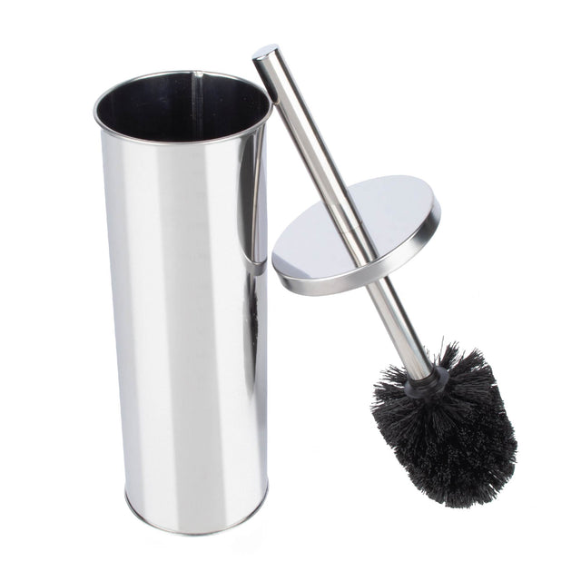 Toilet Brush and Holder (Chrome Finish)
