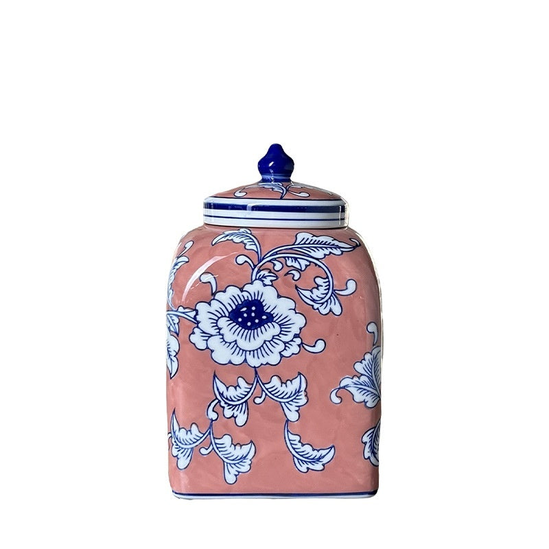 New Chinese‑Style Imperial Yellow Square Storage Jar