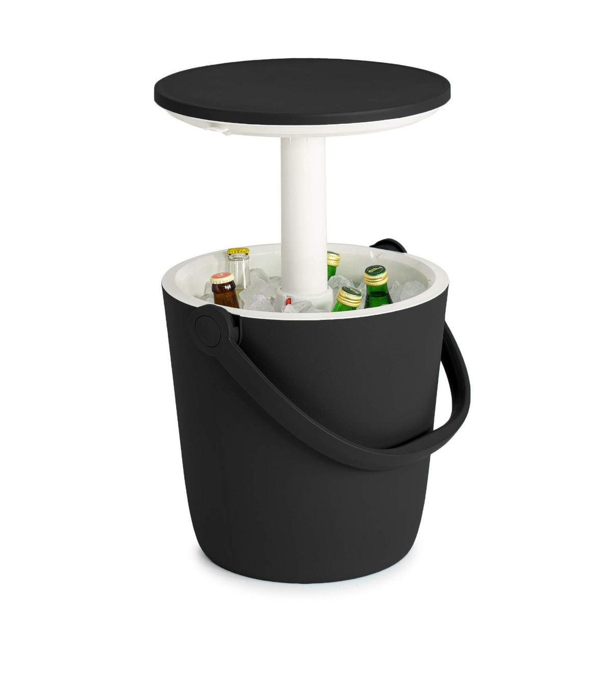 Keter Go Bar 4.2 Gallon Portable Beer and Wine Cooler with Handle and Pop Up Outdoor Table Perfect for Your Patio, Picnic, and Beach Accessories, Green