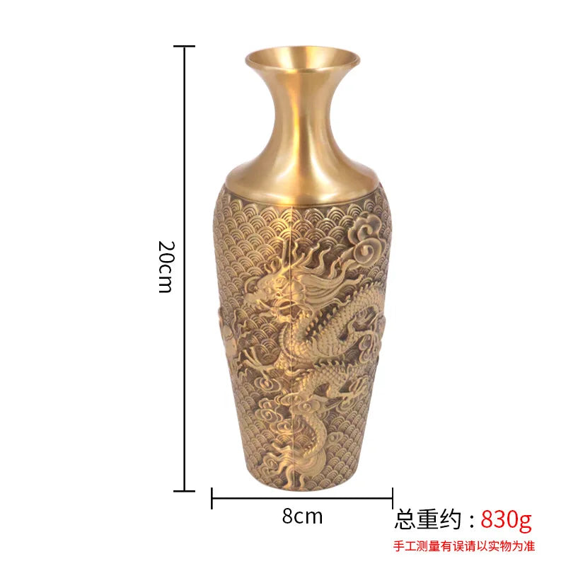Brass Fish Leaping Over the Dragon Gate Copper Vase