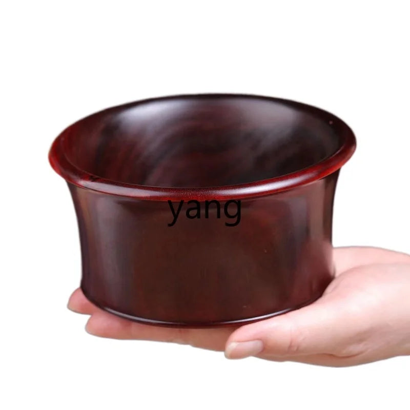 Red Sandalwood “Gold Rice” Bowl – Solid Wood Handicraft Ornament