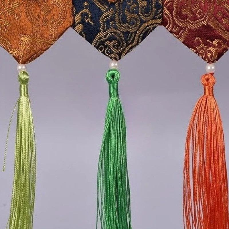 Tibetan-Style Five-Dragon Buddha Curtain – Handmade Temple Door Fabric