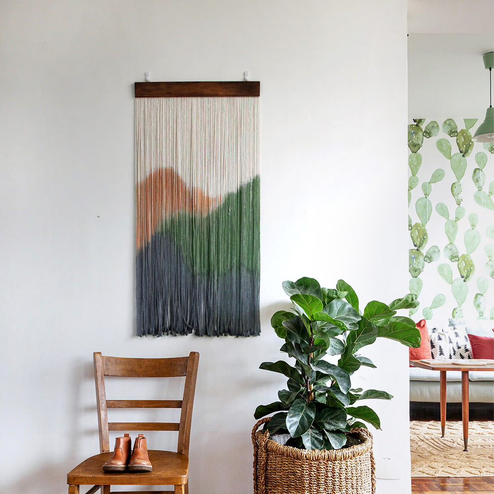 Modern Chinese Landscape Dyed Hand-woven Tapestry