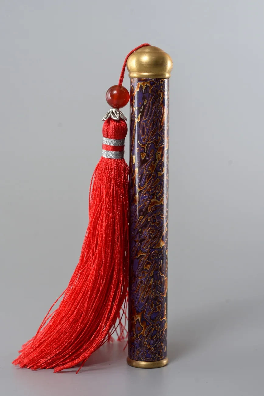 Incense Tube Lacquerware Tea Ceremony Scholar Zen Tool Fujian Province Handmade Speciality Incense Burner Cultural Artcraft