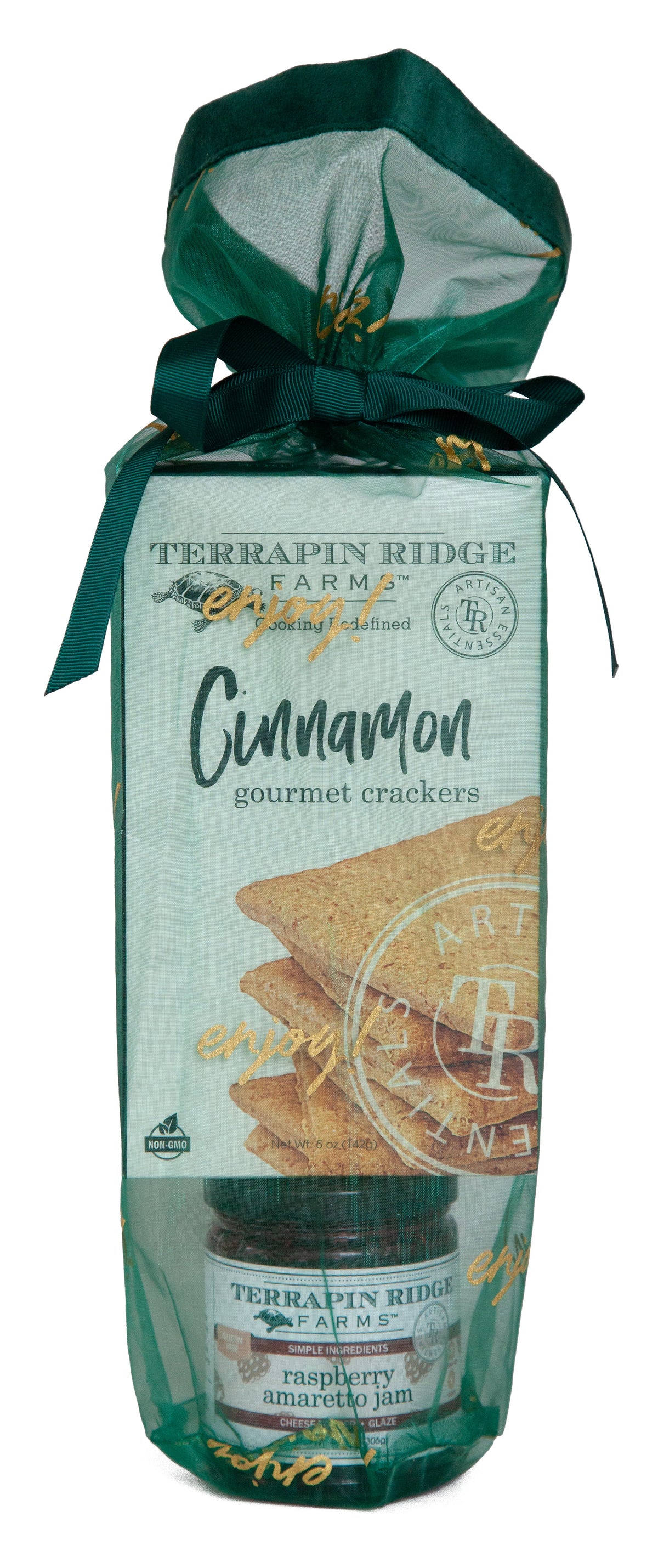 Holiday Grab and Go Giftset with Raspberry Amaretto Jam and Cinnamon Crackers