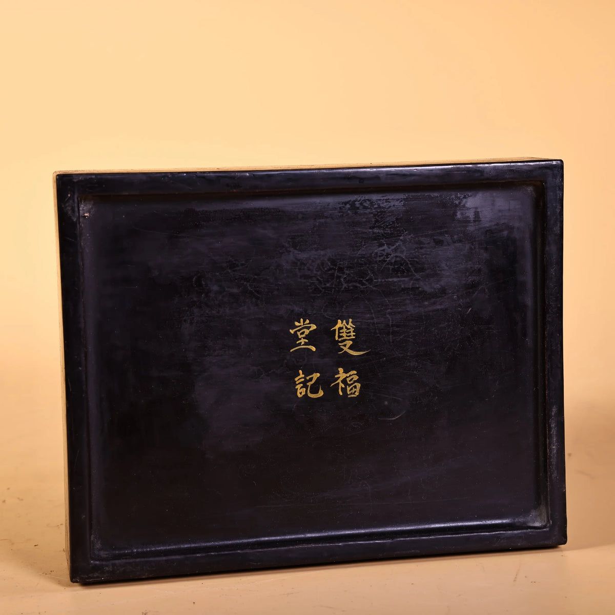6" Tibetan Temple Collection Vintage Wood Lacquerware Storage Trunk, Pedestal with Bonsai Tea Table