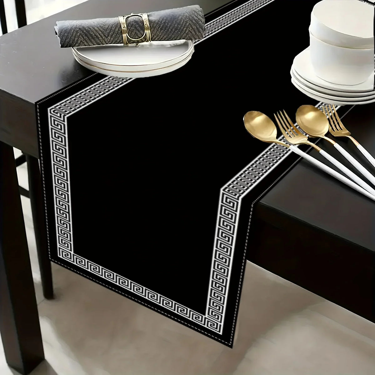 VIKAMA 5/7PC Luxury Geometric Placemat Table Flag Set Restaurant Cafe Decoration High-end Banquet Arrangement