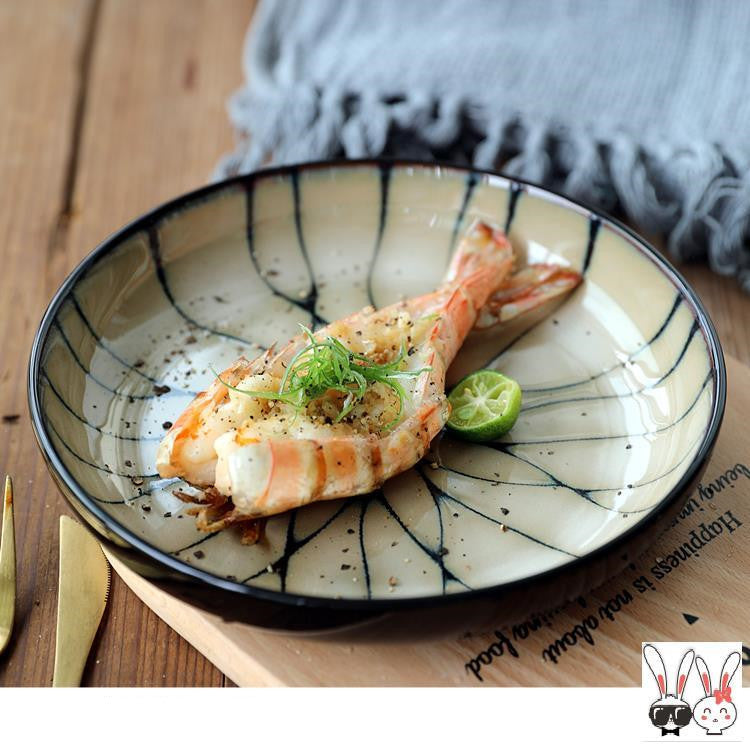 High-End Creative Ceramic Dinner Plates – Japanese Underglaze Serving Dishes